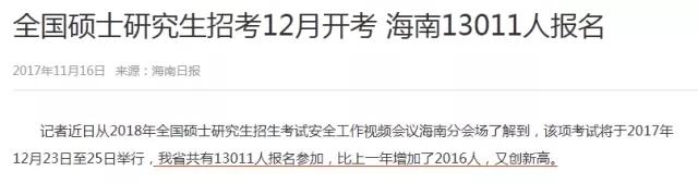 2018考研，你的競爭壓力有多大？
